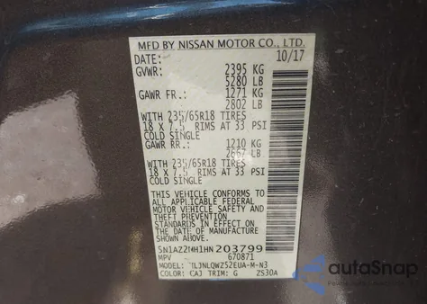 2017 Nissan Murano Sv from USA, damaged, VIN 5N1AZ2MH1HN203799